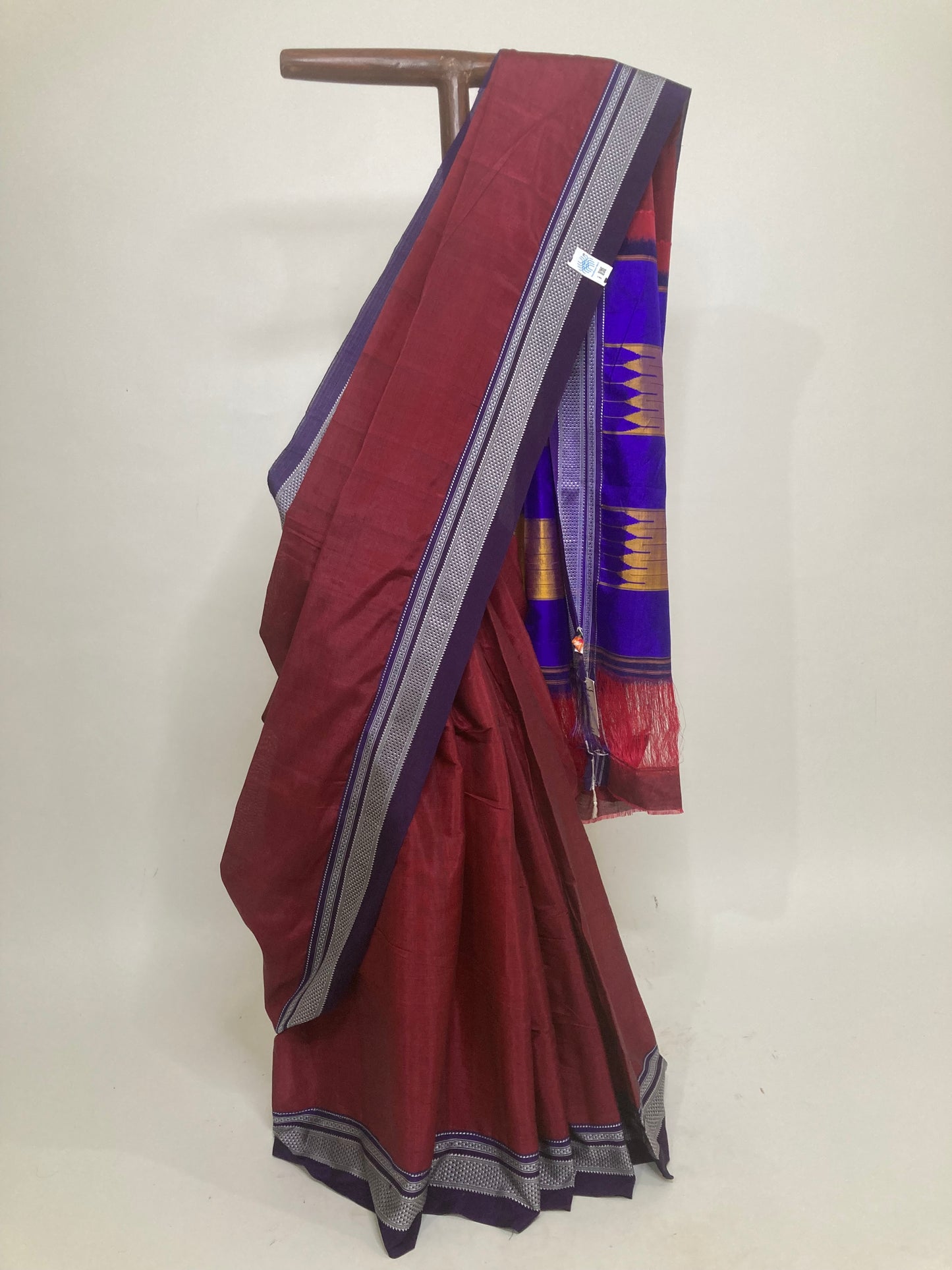 Dark Maroon Ilkal Saree