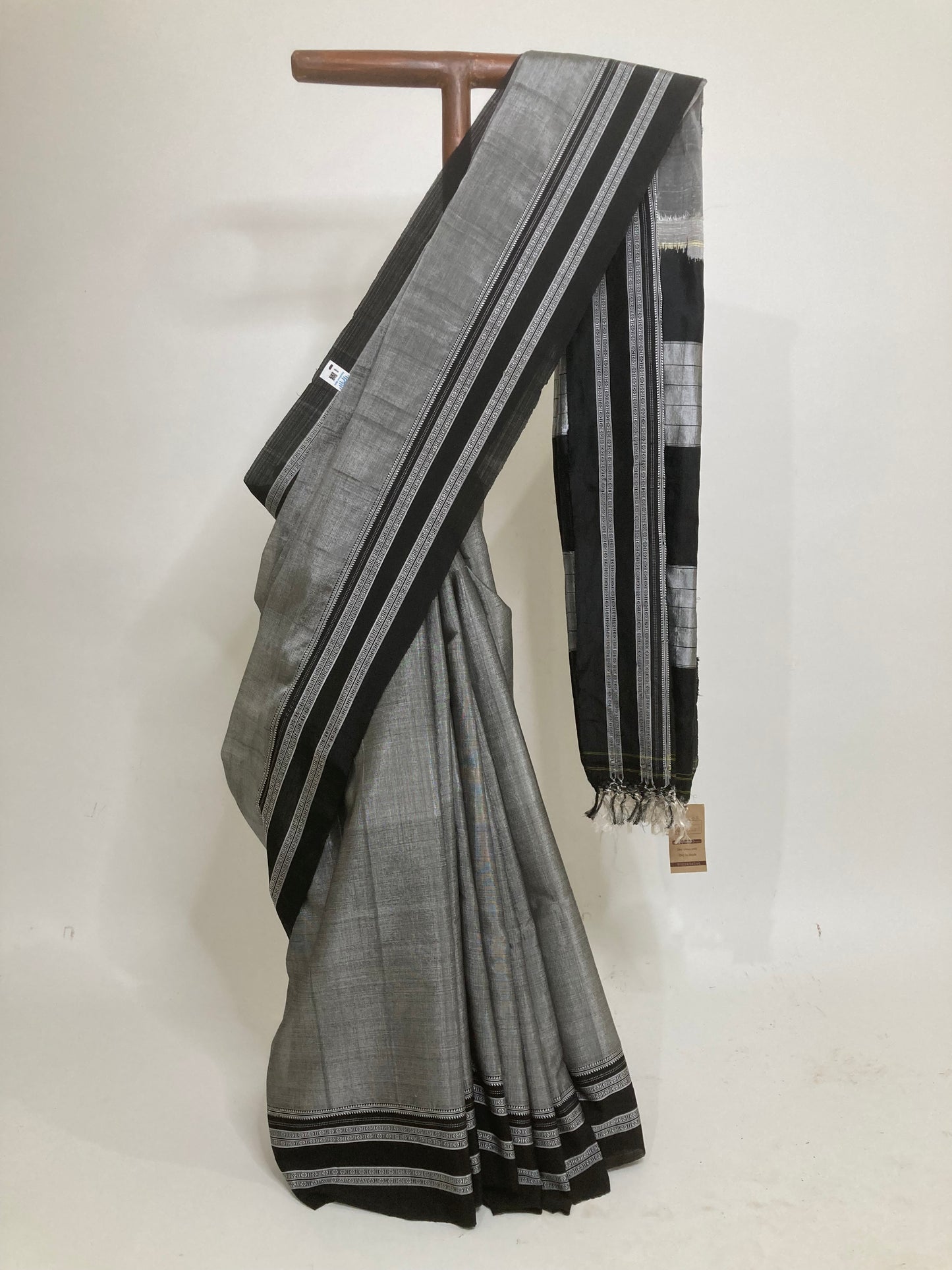 Silver Grey Ilkal Saree