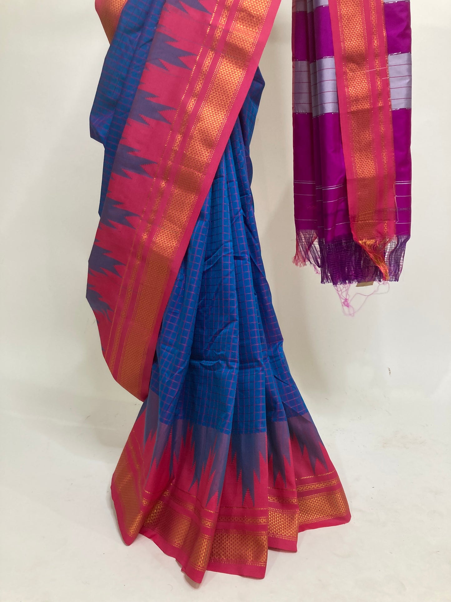 Cobalt Blue Ilkal Saree