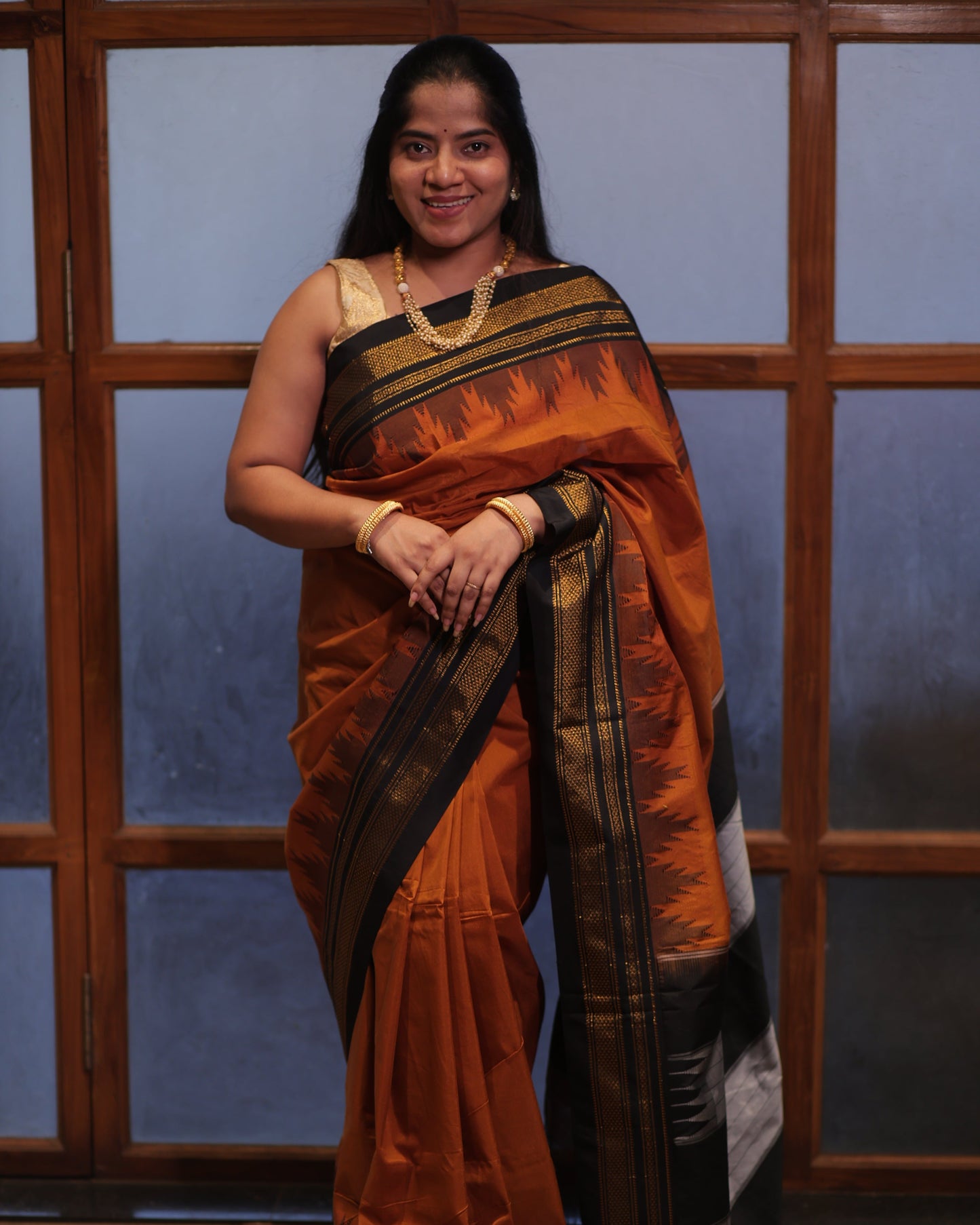 Copper Ilkal Saree