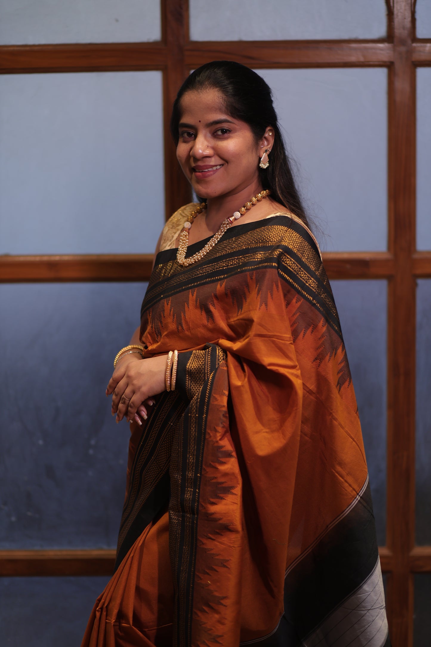 Copper Ilkal Saree