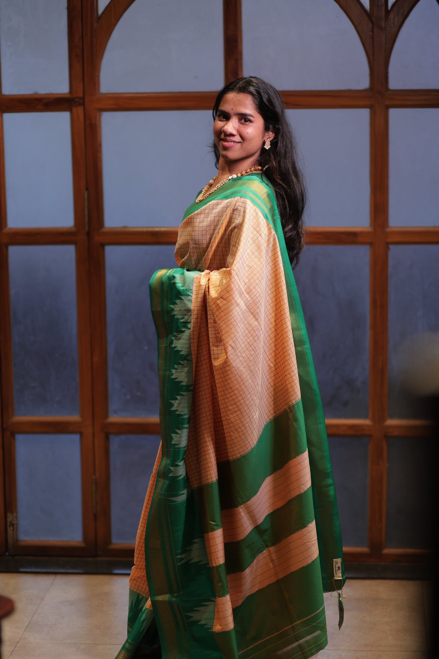 Warm Ivory Ilkal Saree