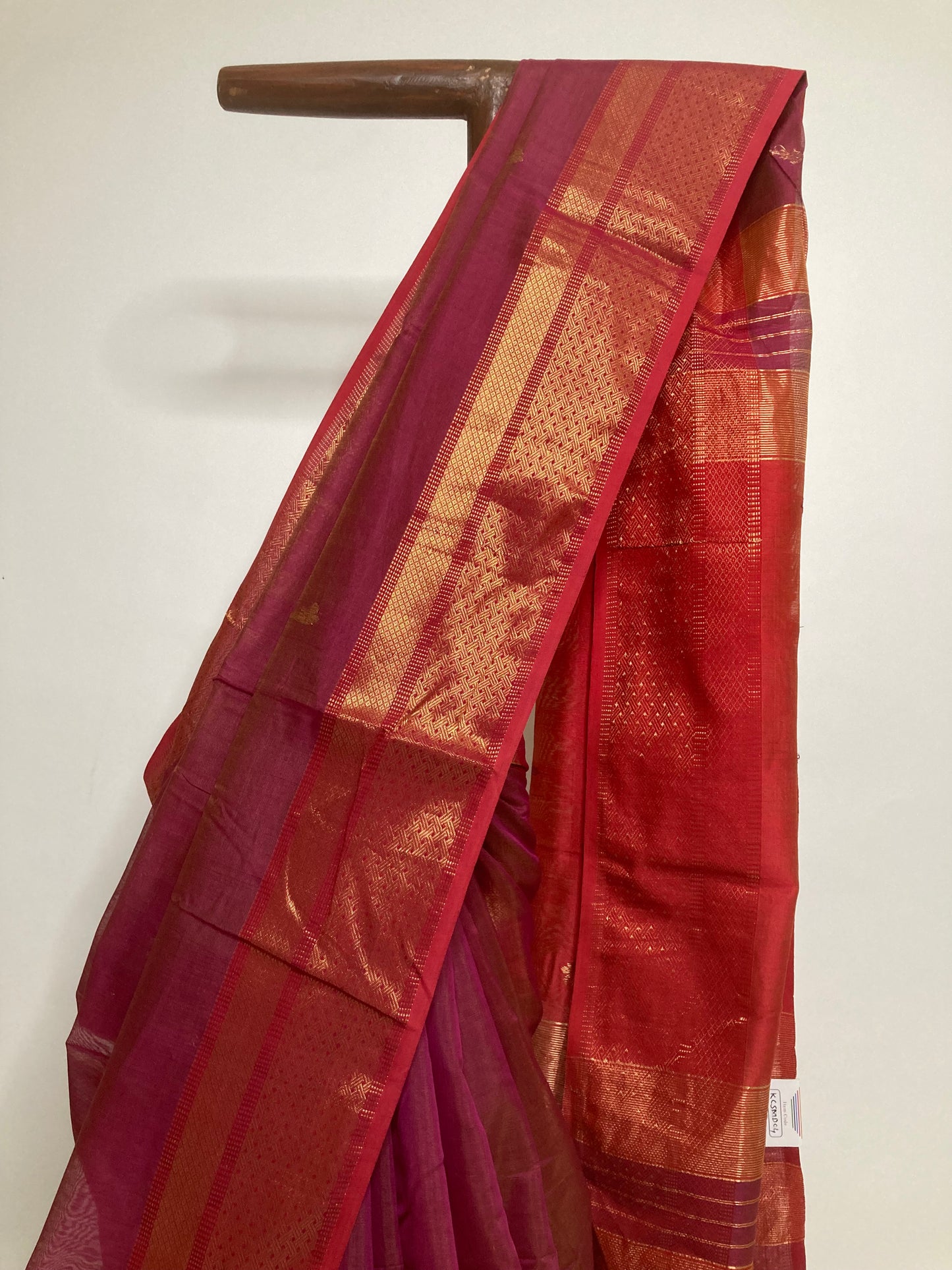 Dark Pink Maheshwari Saree