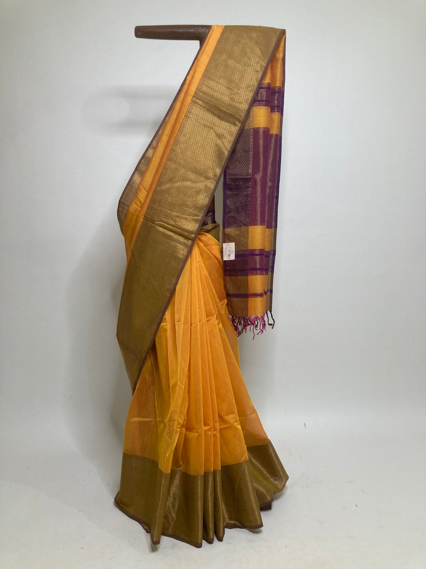 Orange Maheshwari Saree