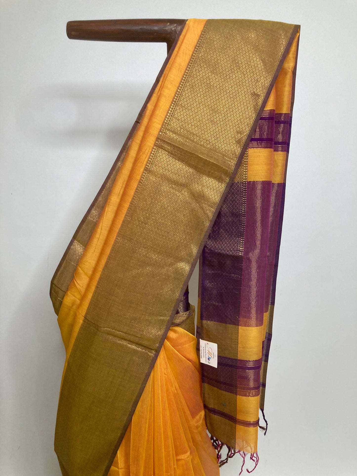 Orange Maheshwari Saree