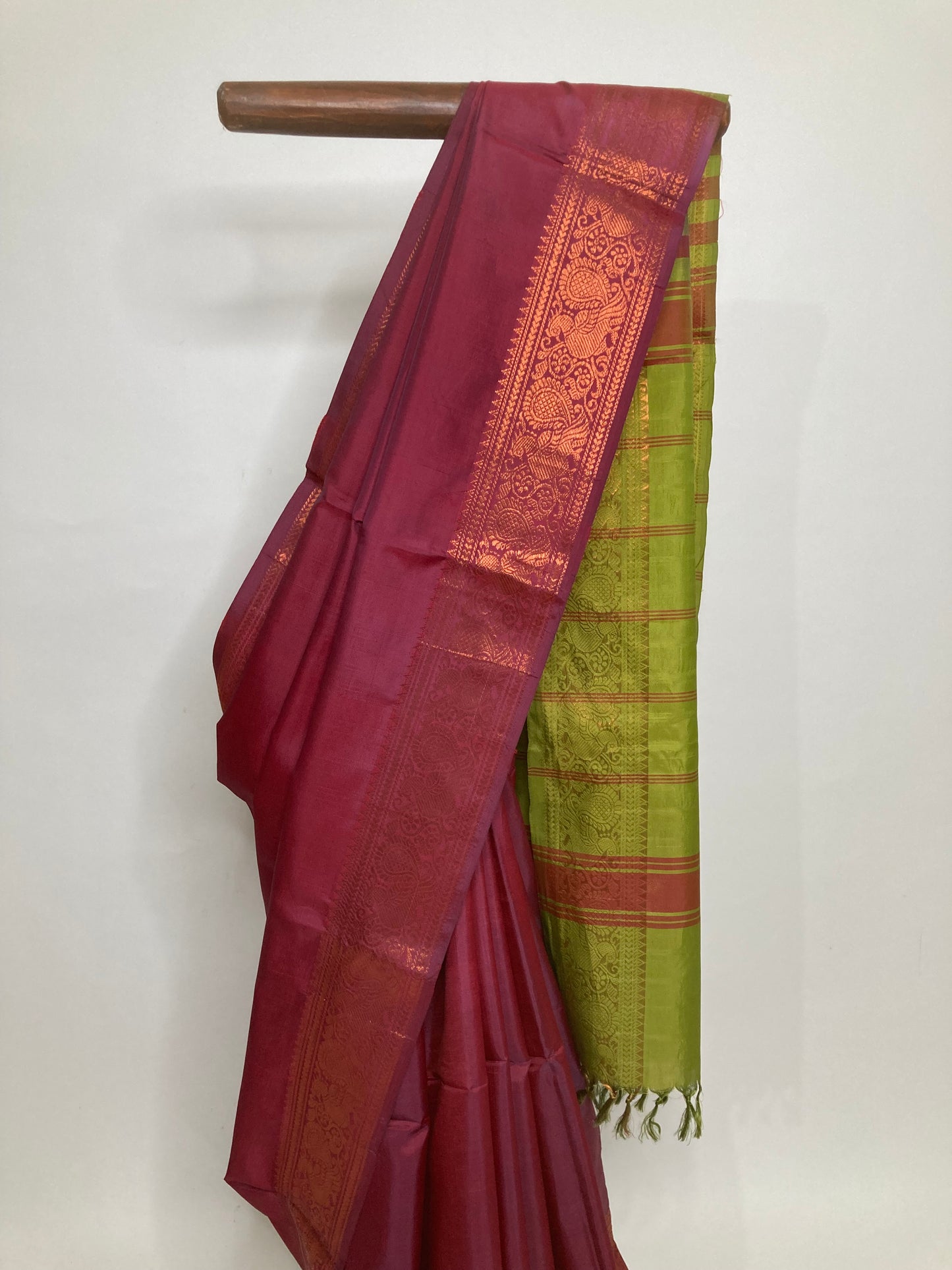 Rosewood Banana Silk Saree