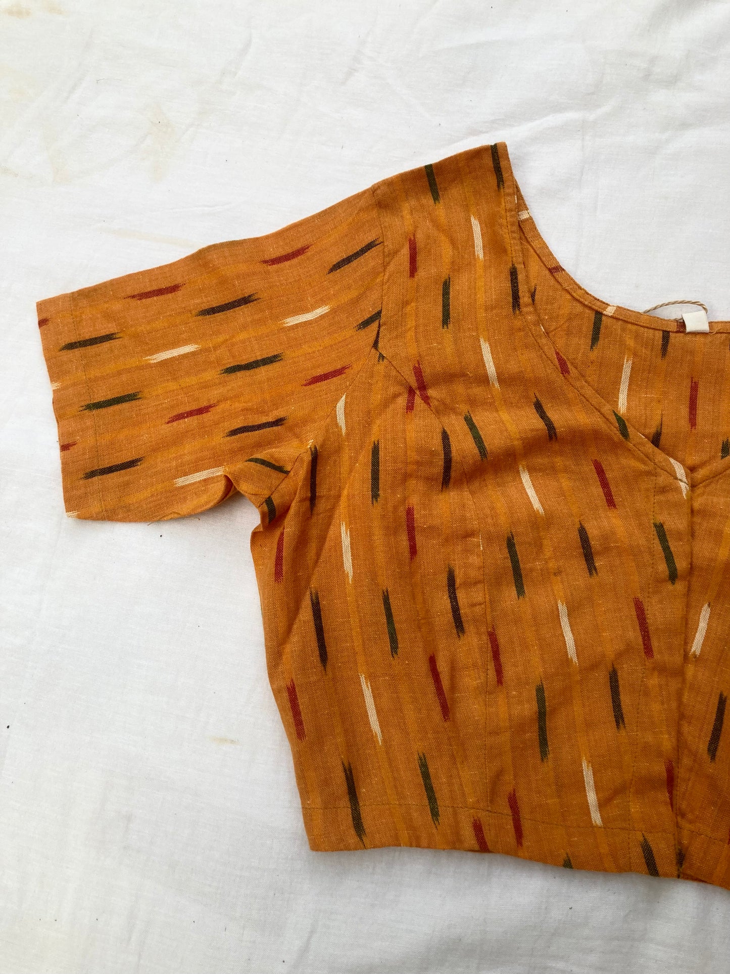 Turmeric Yellow Ikkat Blouse