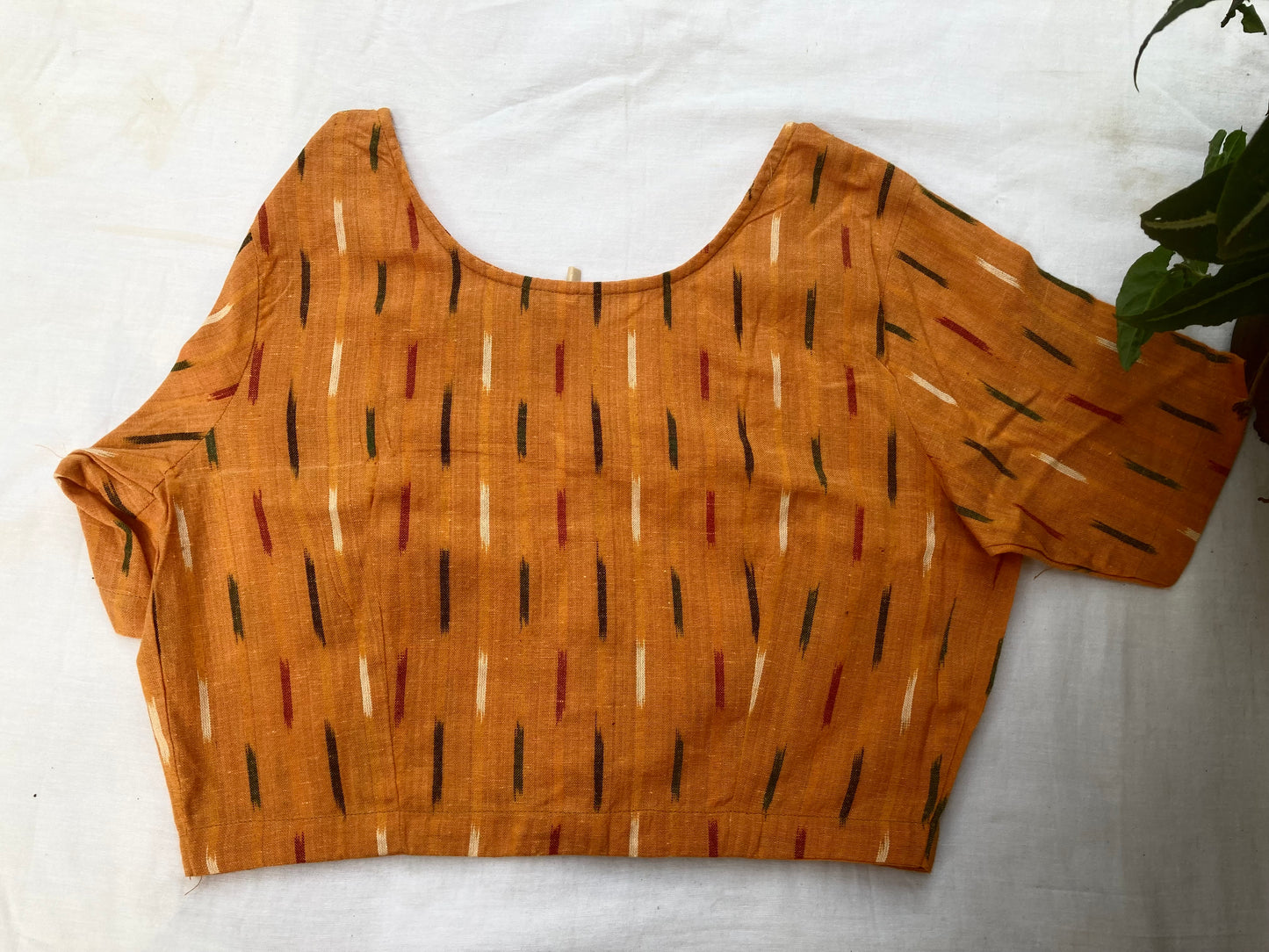 Turmeric Yellow Ikkat Blouse
