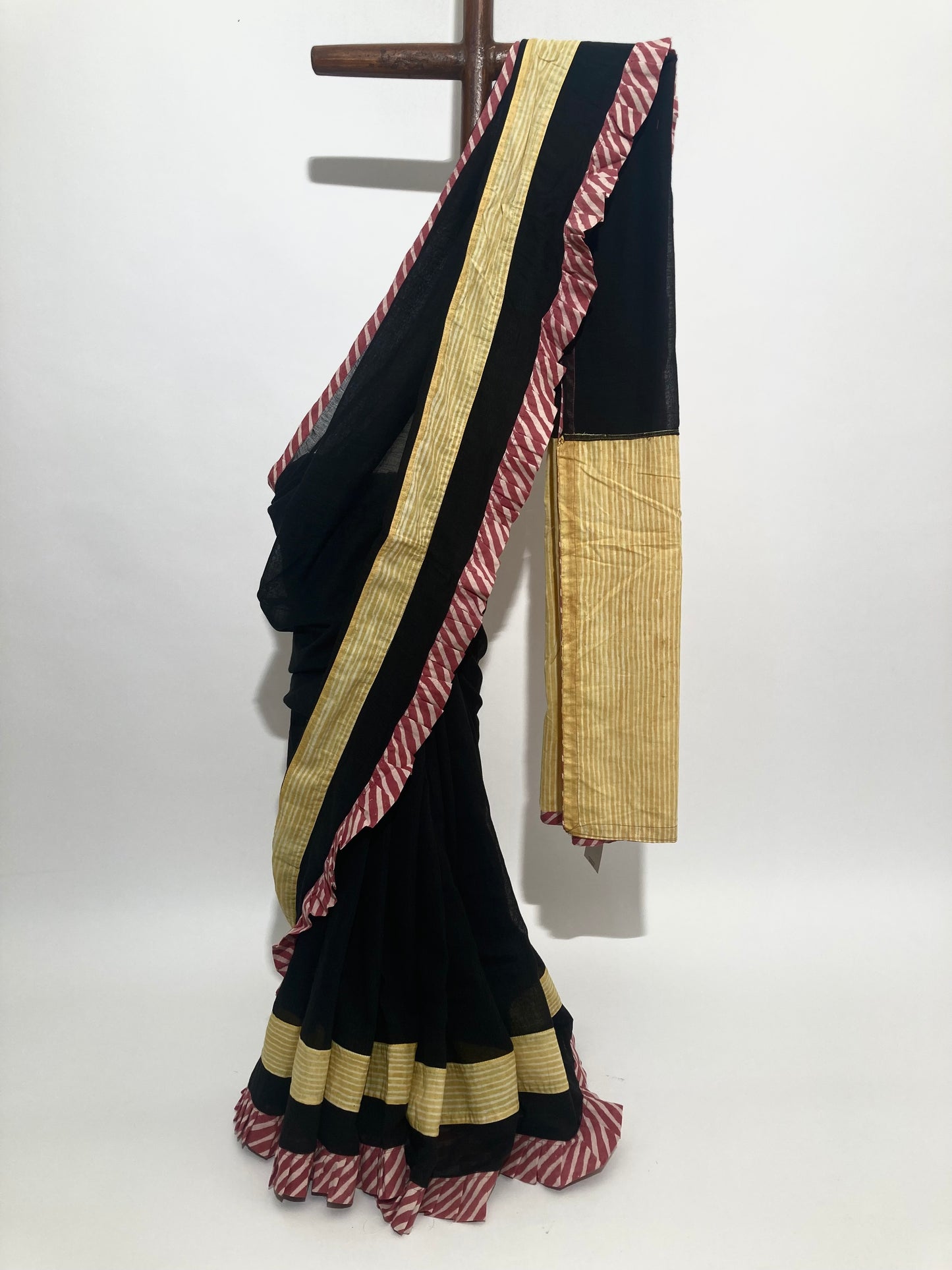 Charcoal Black Maanto Concept Saree