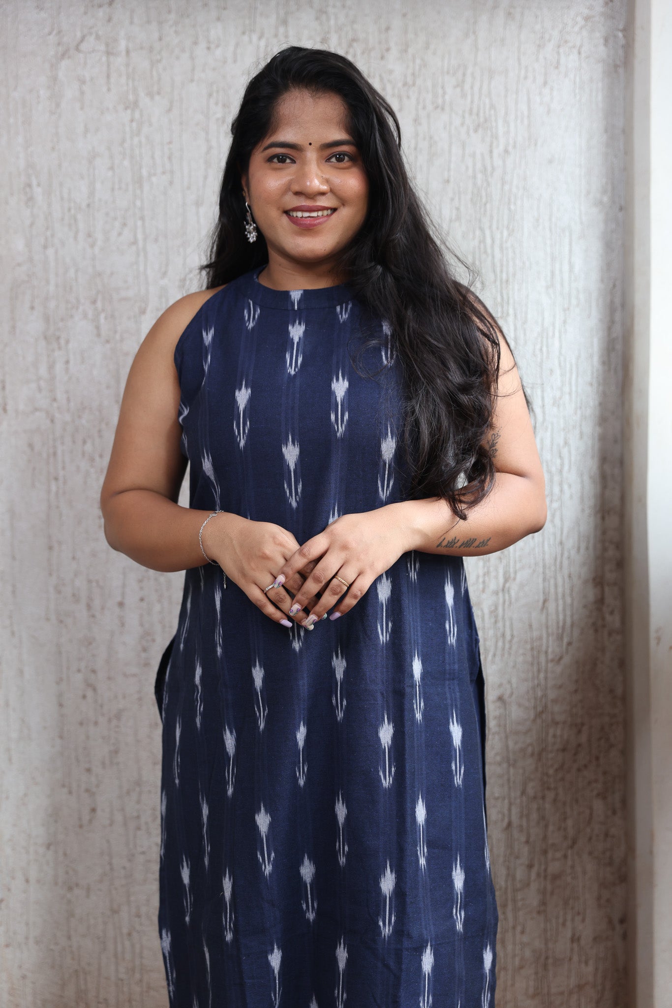 Neavy Blue Ikkat Co-Ord Set