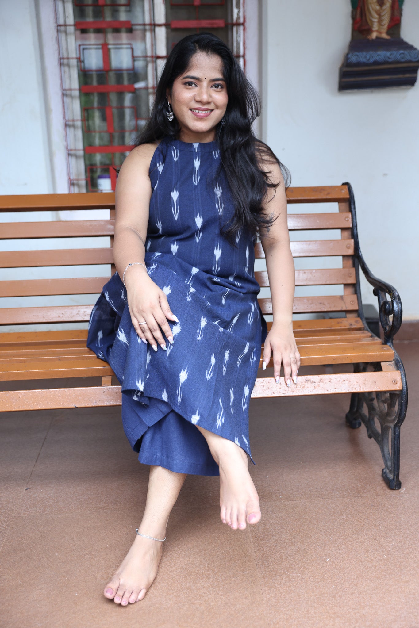 Neavy Blue Ikkat Co-Ord Set