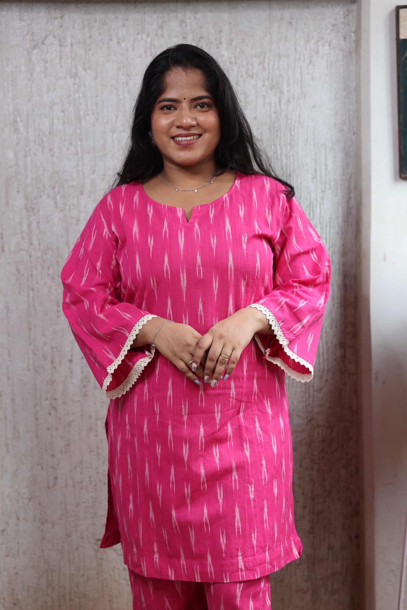 Pink Ikkat Co-Ord Set