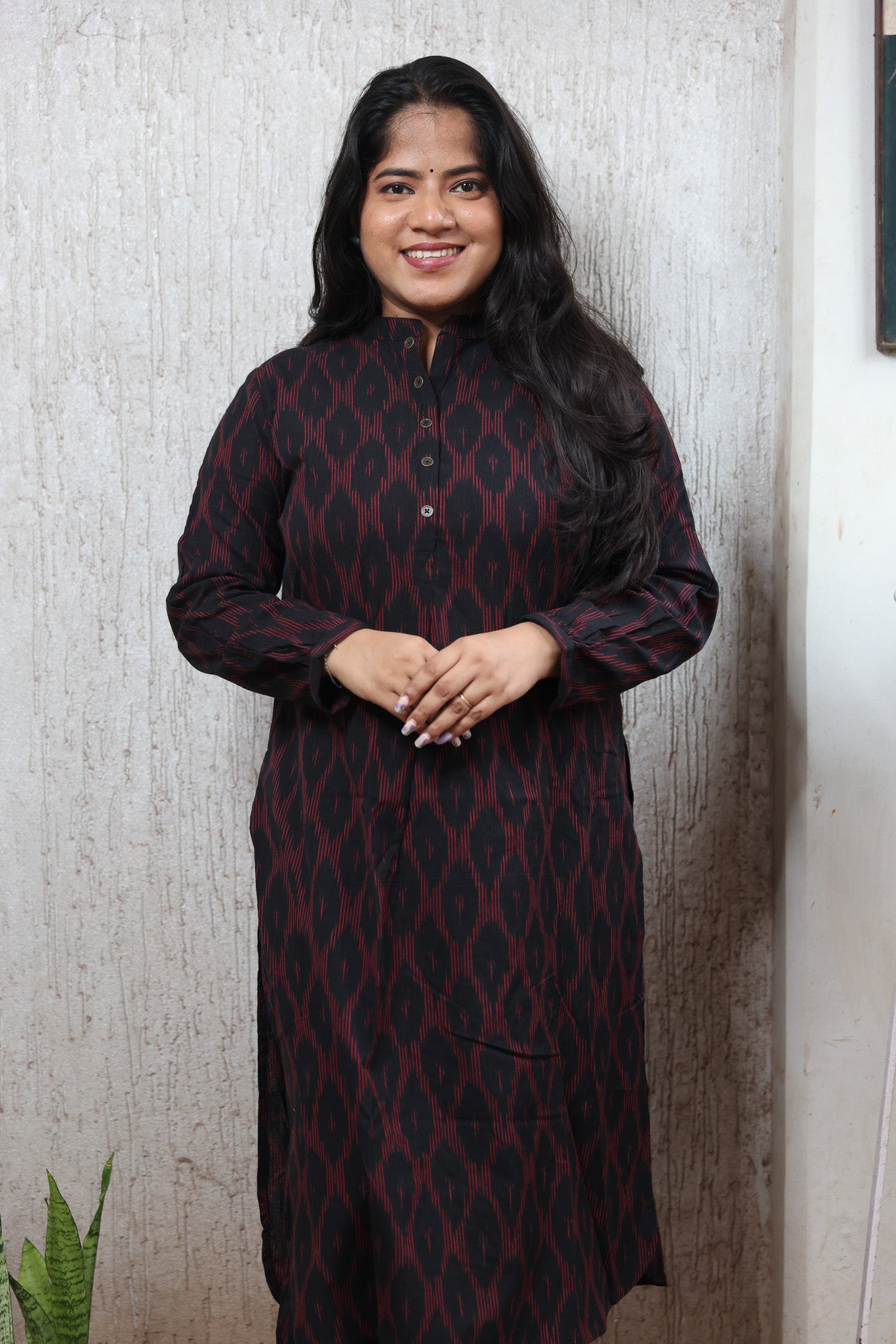 Black Ikkat Co-Ord Set