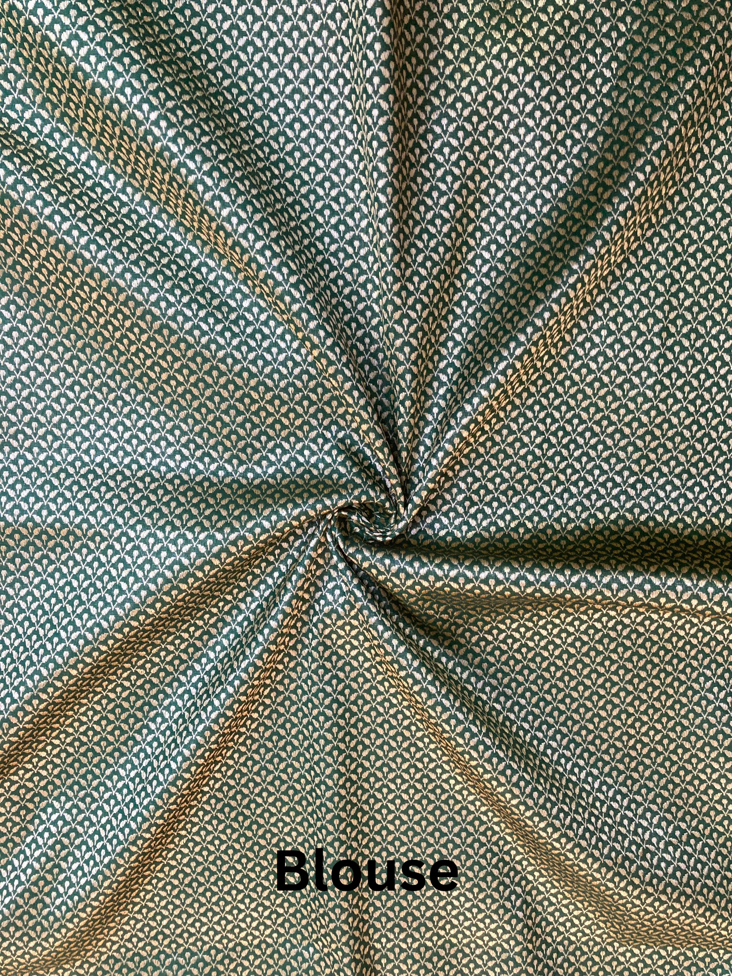 Jungle Green Banarasi Katan Saree