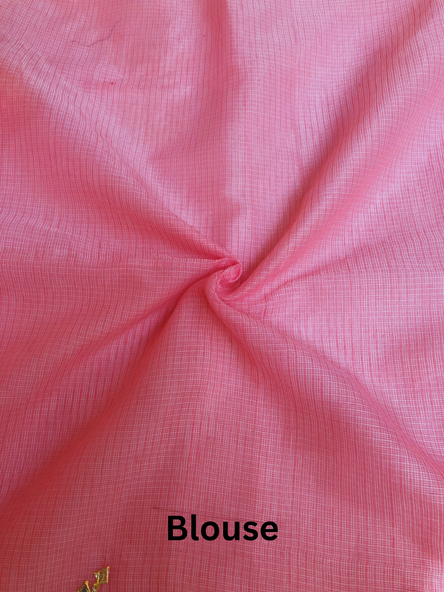 Peach Gotapatti Kota Doria Saree