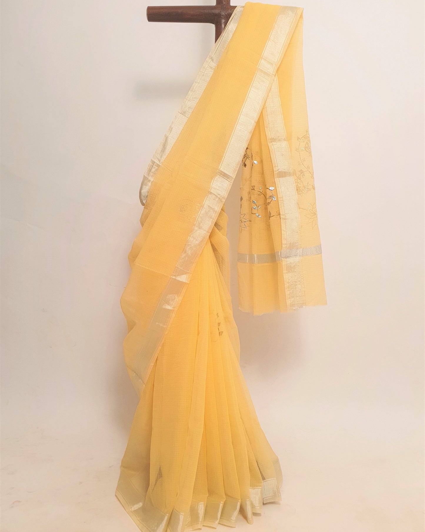 Amber Gotapatti Kota Doria Saree