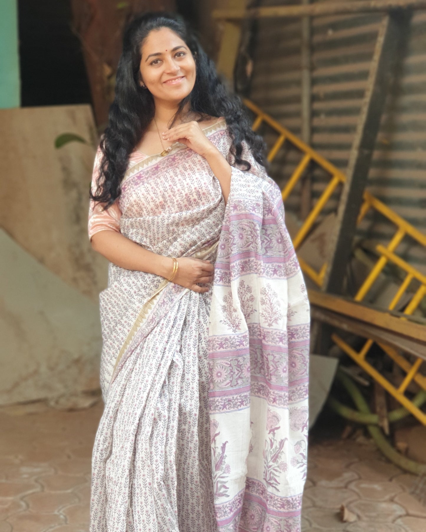 Coconut Sangneri Saree