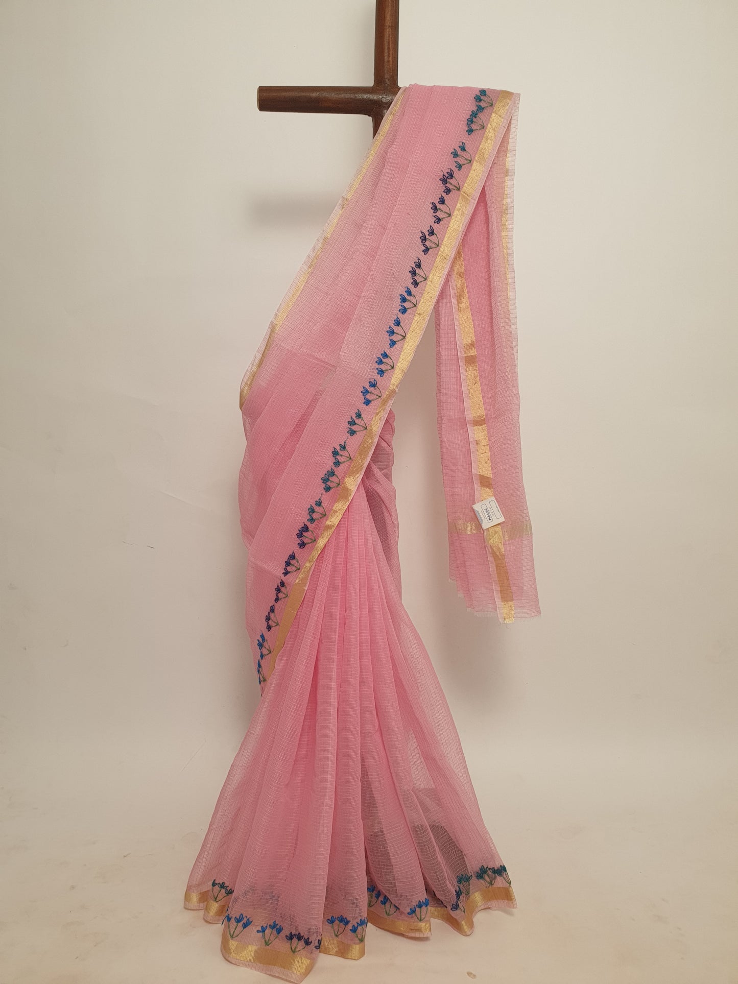 Flamingo Baggecha Kota Doria Saree