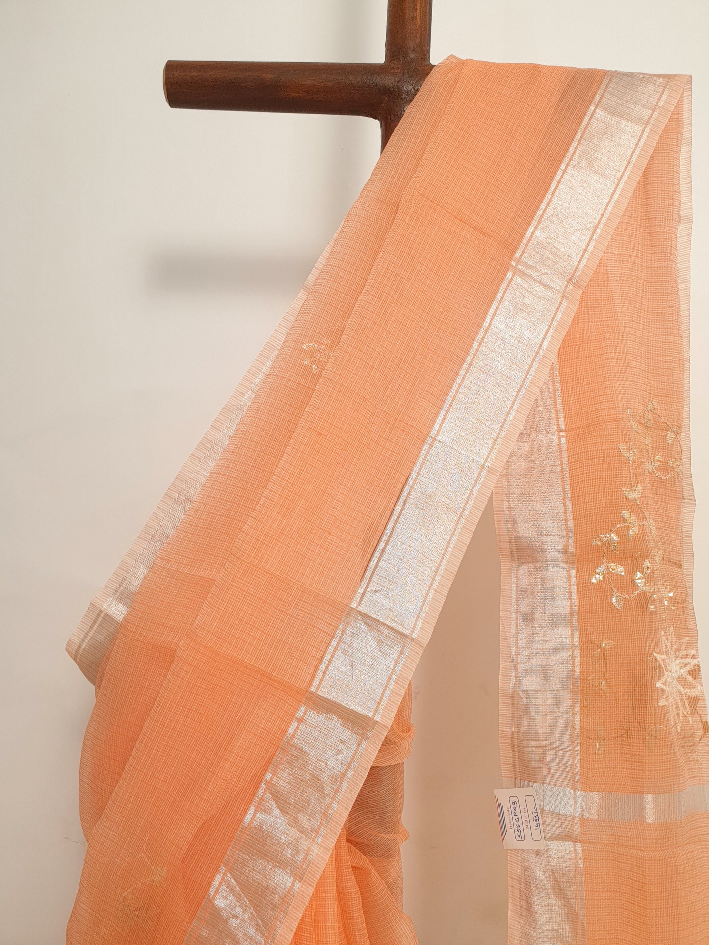 Tomato Gotapatti Kota Doria Saree