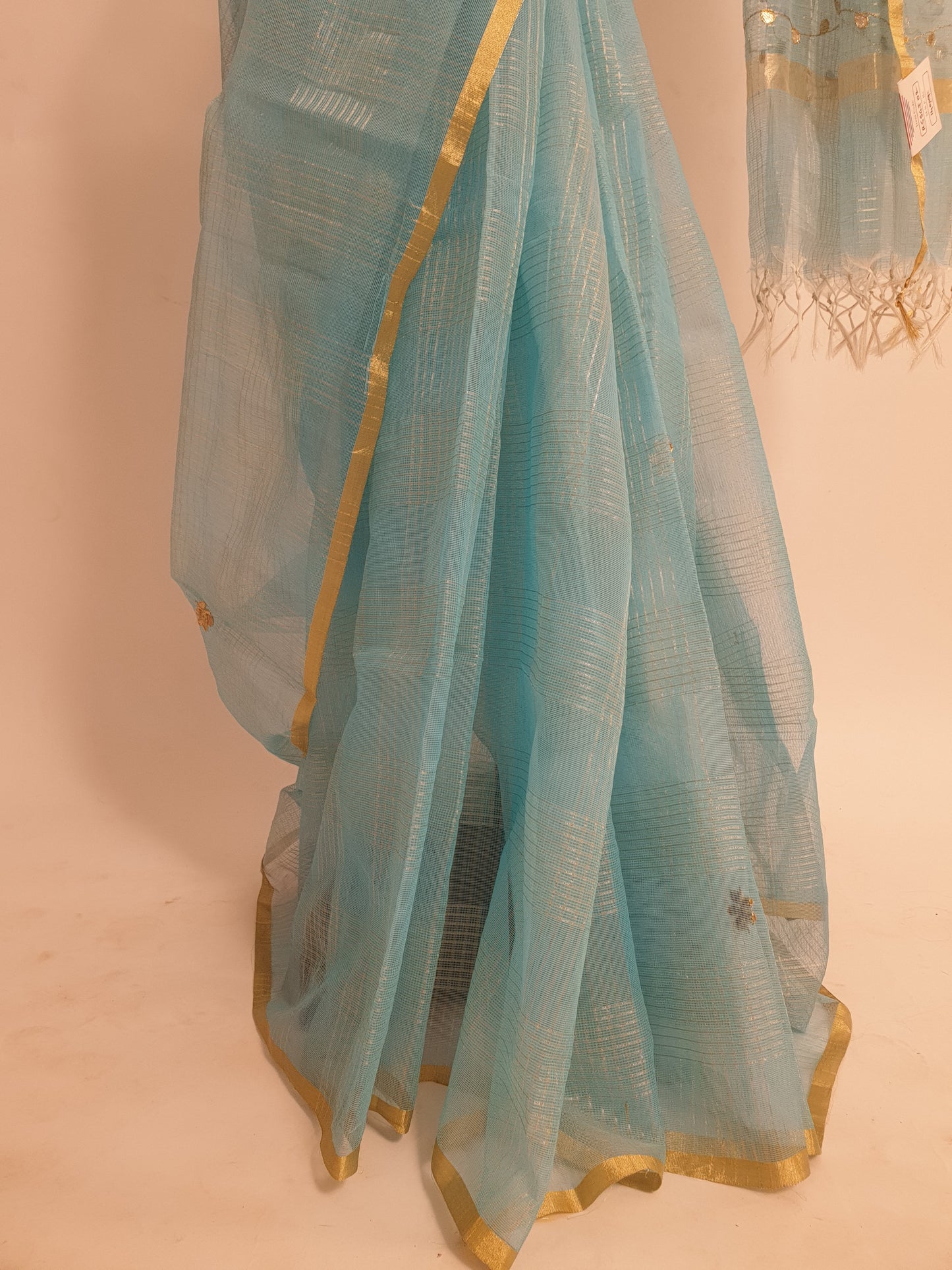 Royal Blue Gotapatti Kota Doria Saree
