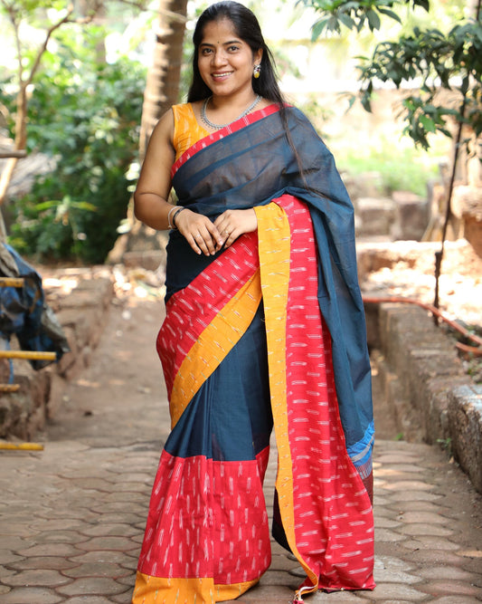 Peacock Green Maanto Concept Saree