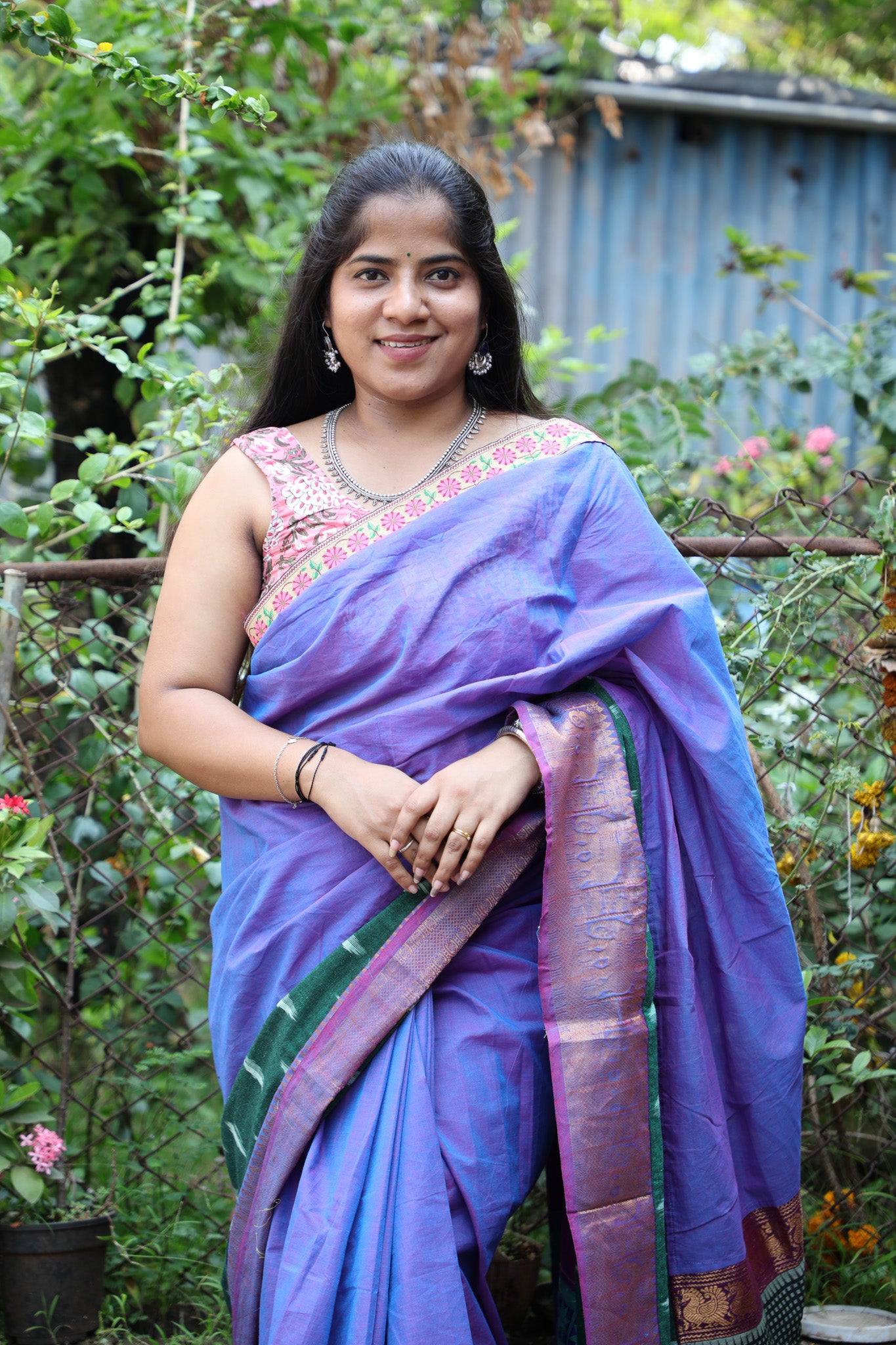 Dark Purple Maanto Concept Saree