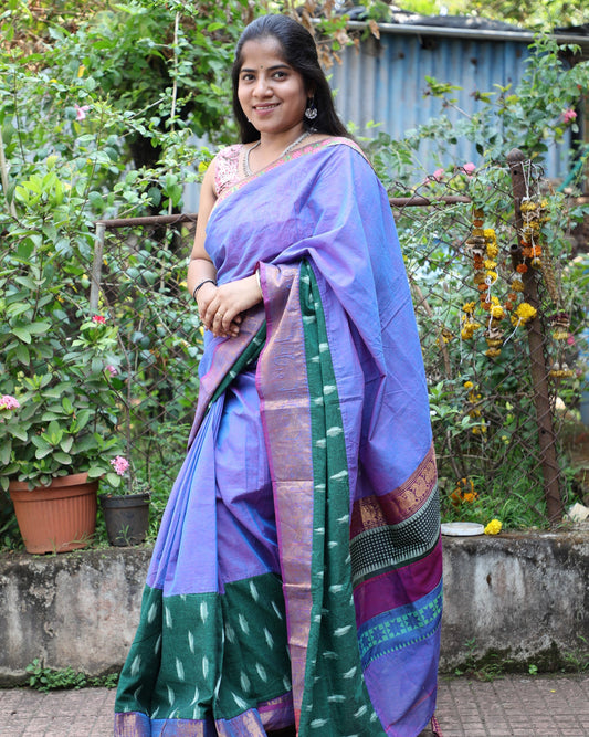 Dark Purple Maanto Concept Saree