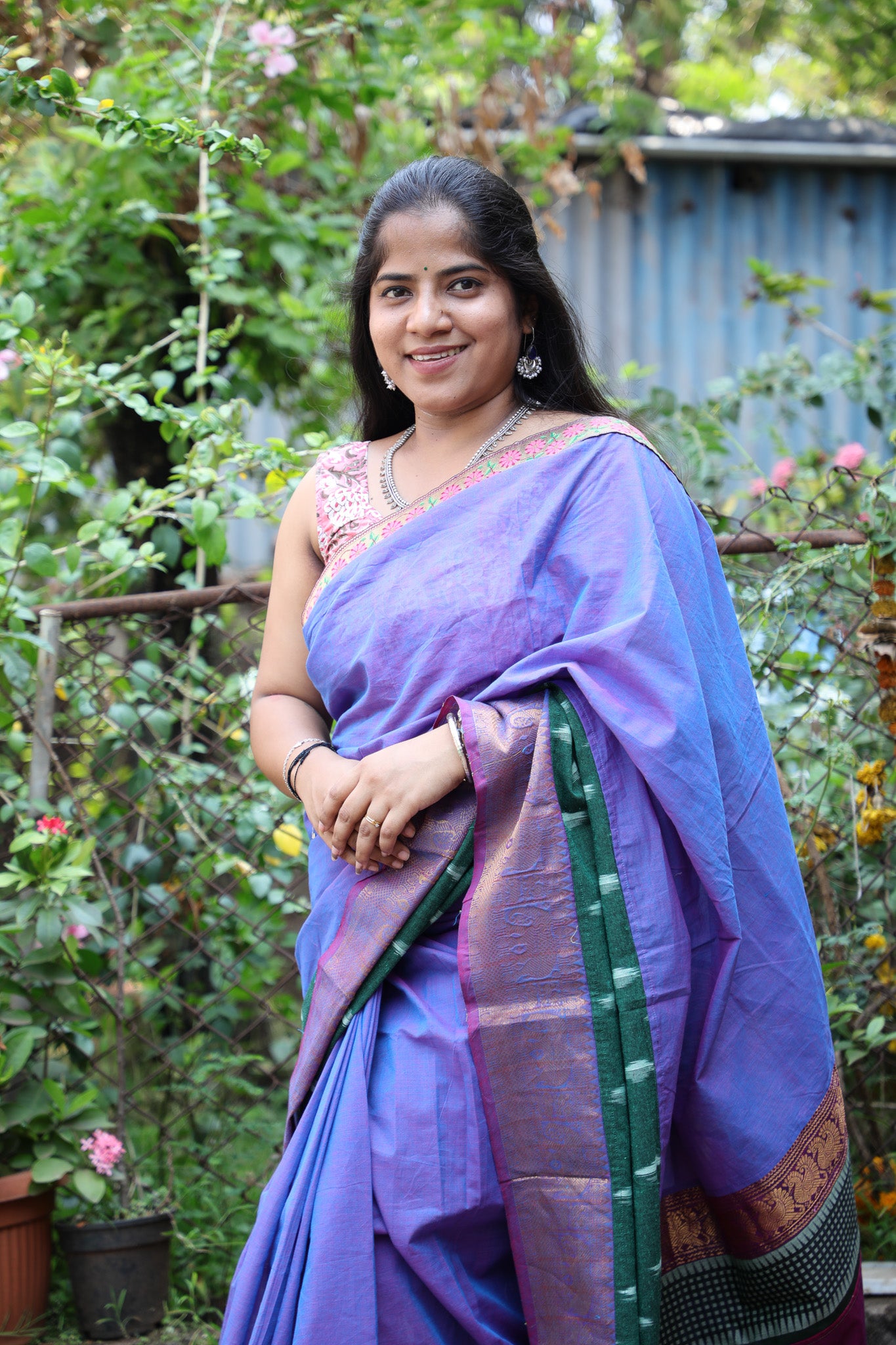 Dark Purple Maanto Concept Saree