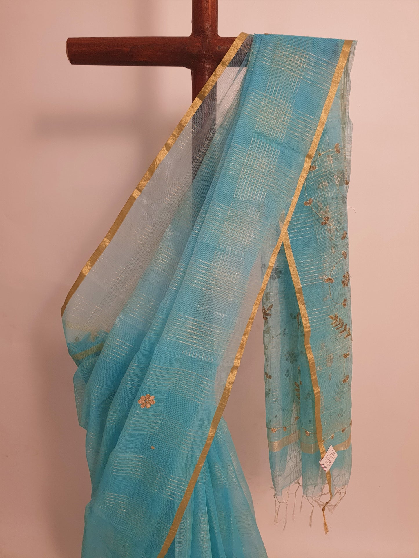 Royal Blue Gotapatti Kota Doria Saree