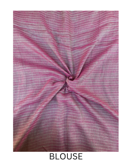 Shamrock Handloom Linen saree