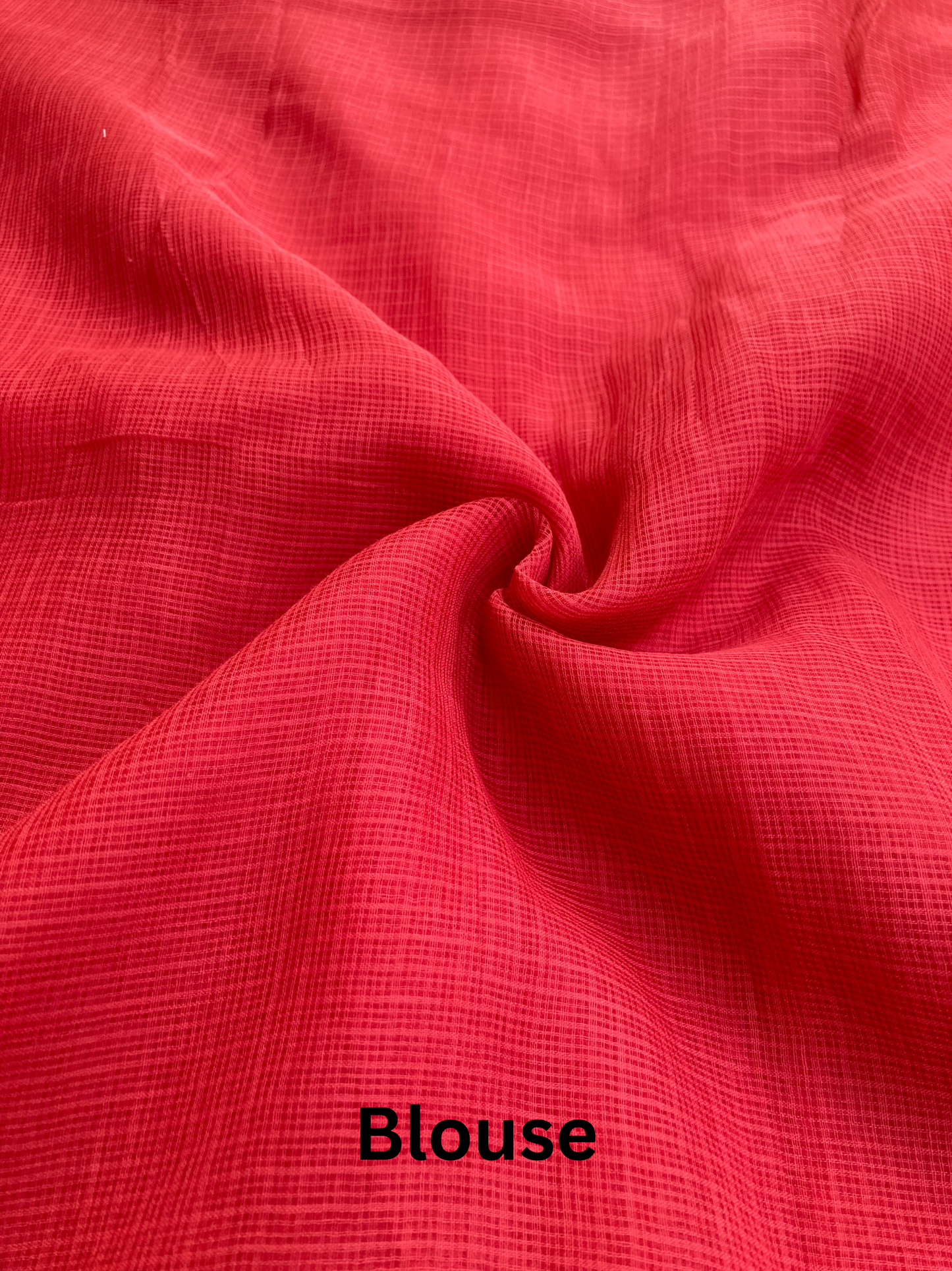 Cherry Ombre-Dyed Kota Doria Saree