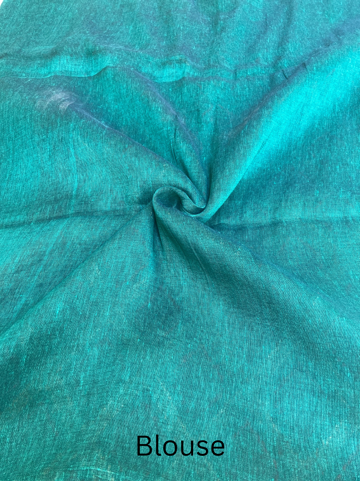 Green Organic Linen Saree