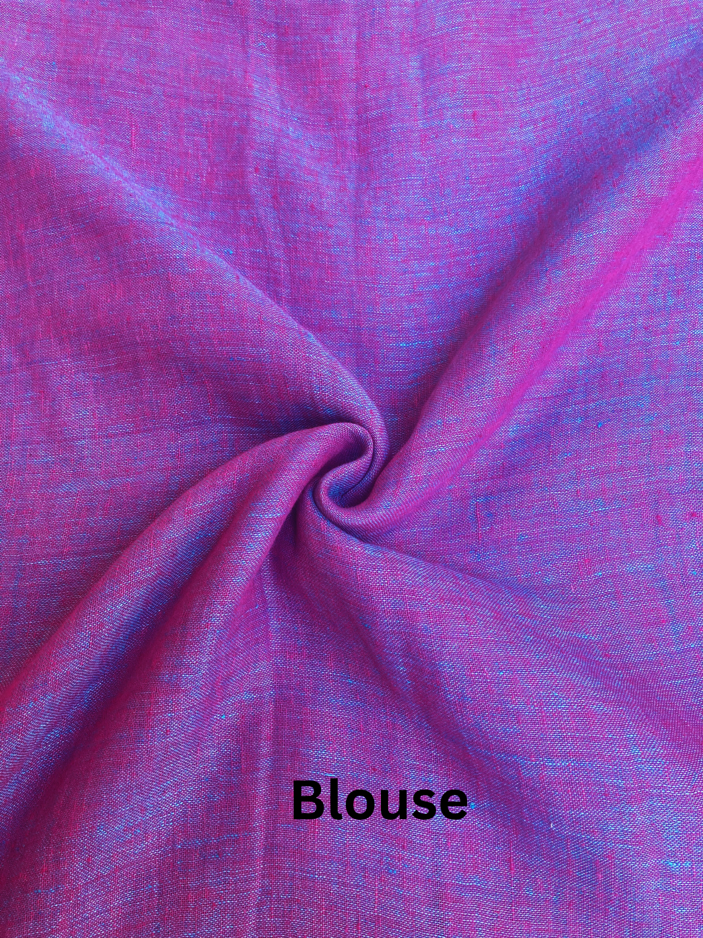 Blue Handloom Linen Saree