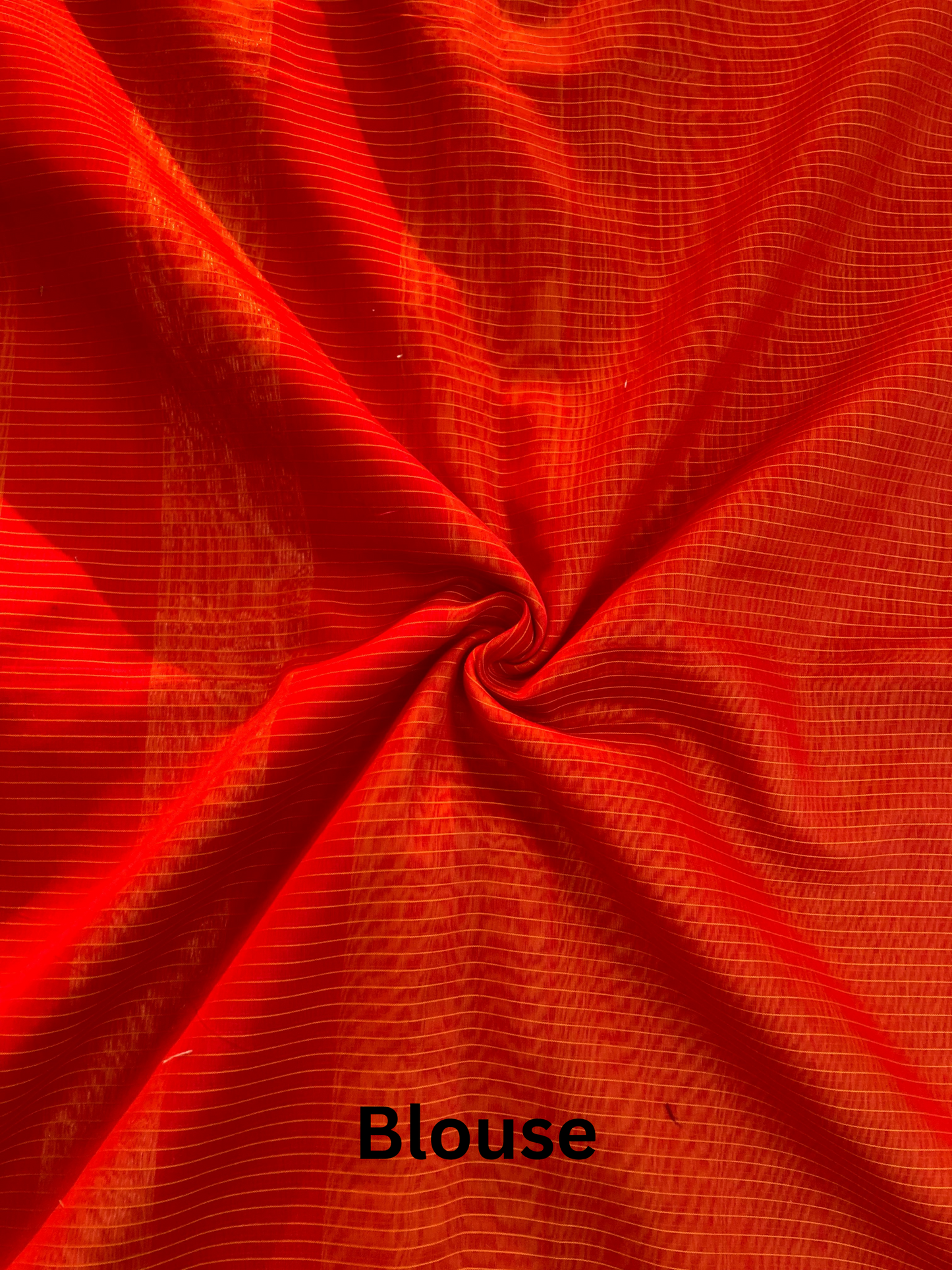 Orange Peel Maheshwari Saree