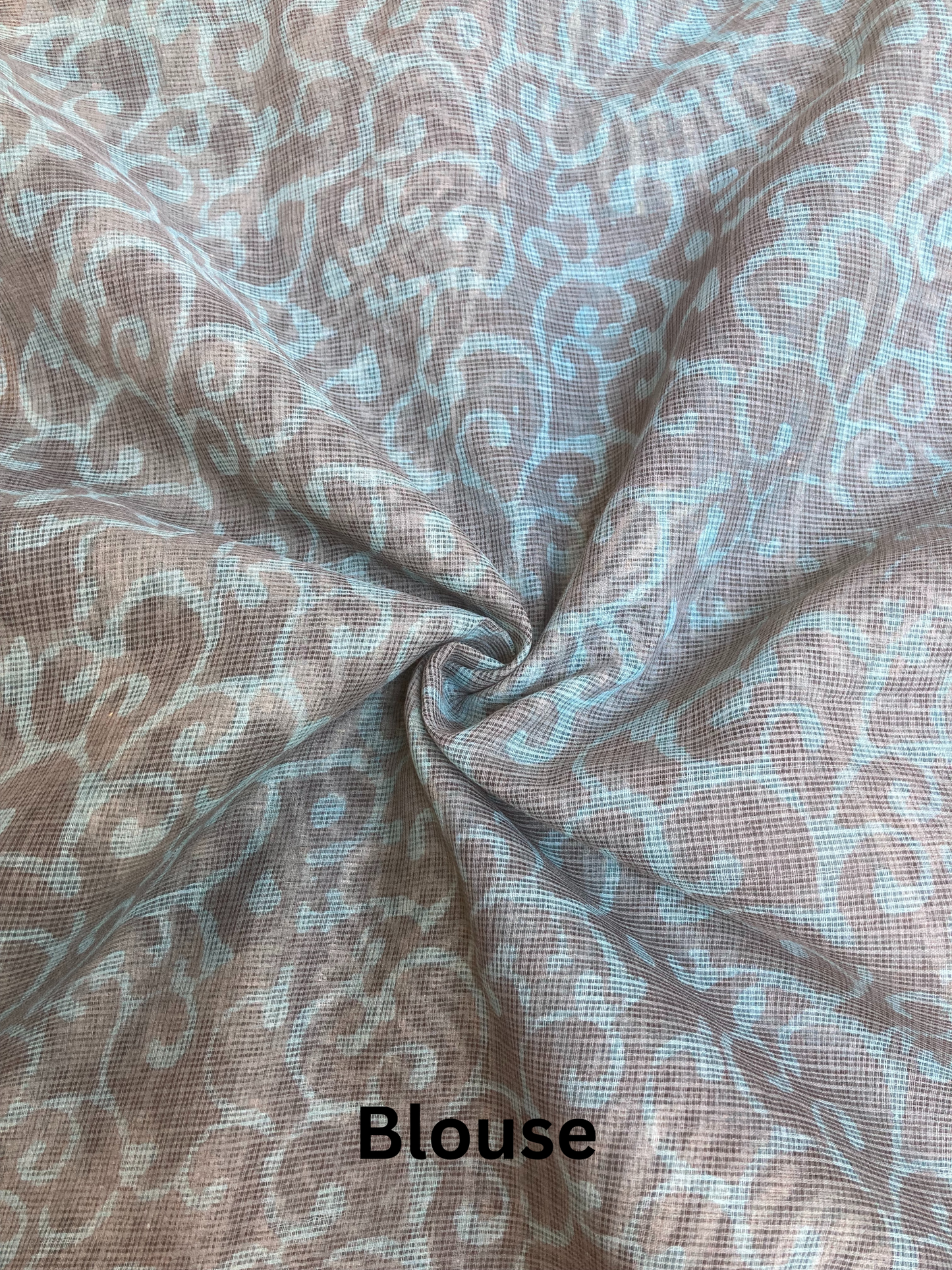 Charcoal Gray Kota Doria Saree