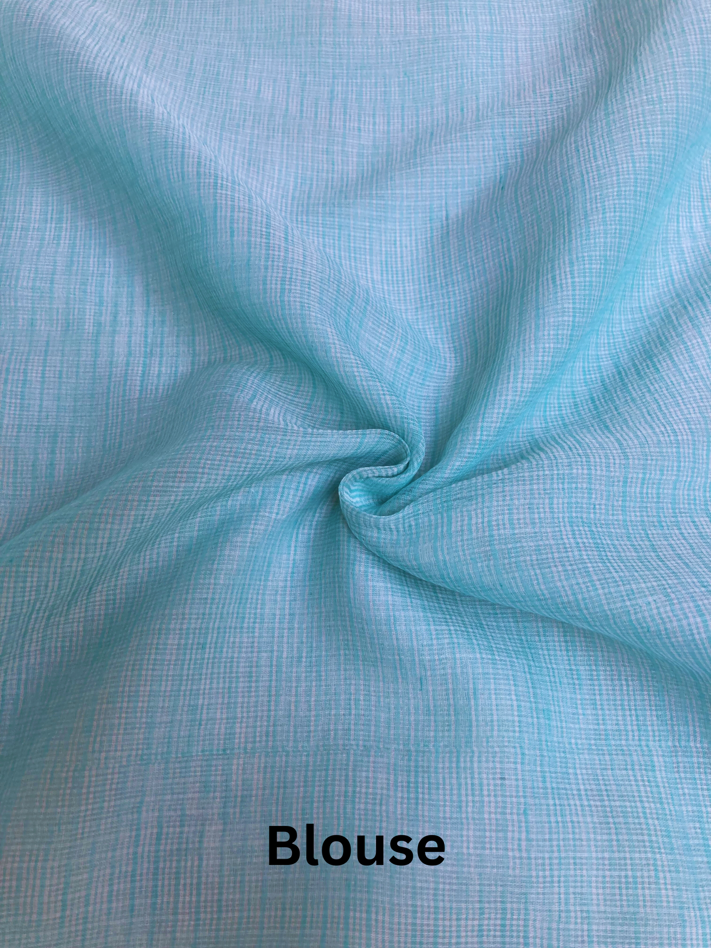 Aqua Blue Gotapatti Kota Doria Saree