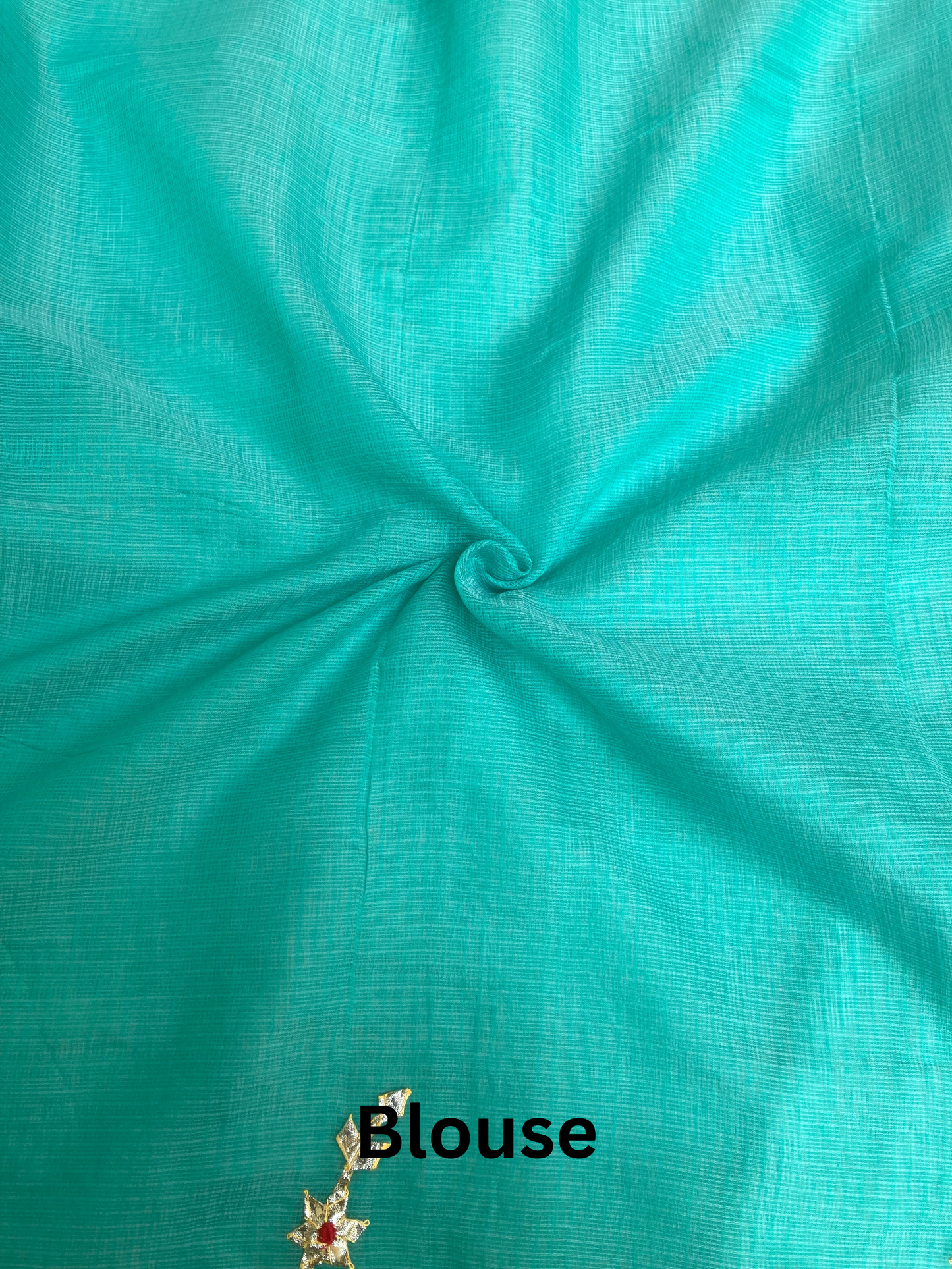 Islamic Green Gotapatti Kota Doria Saree