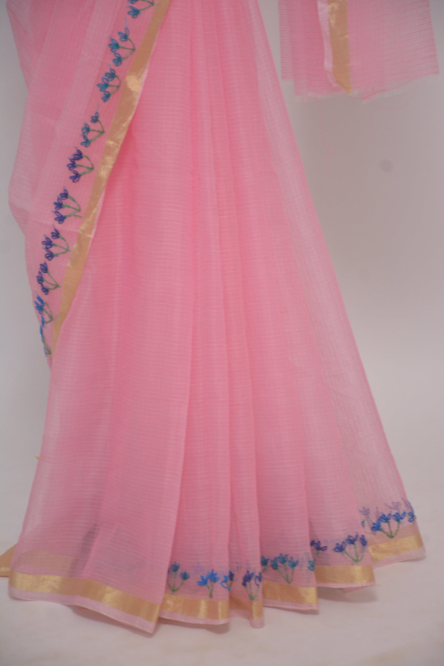 Flamingo Baggecha Kota Doria Saree