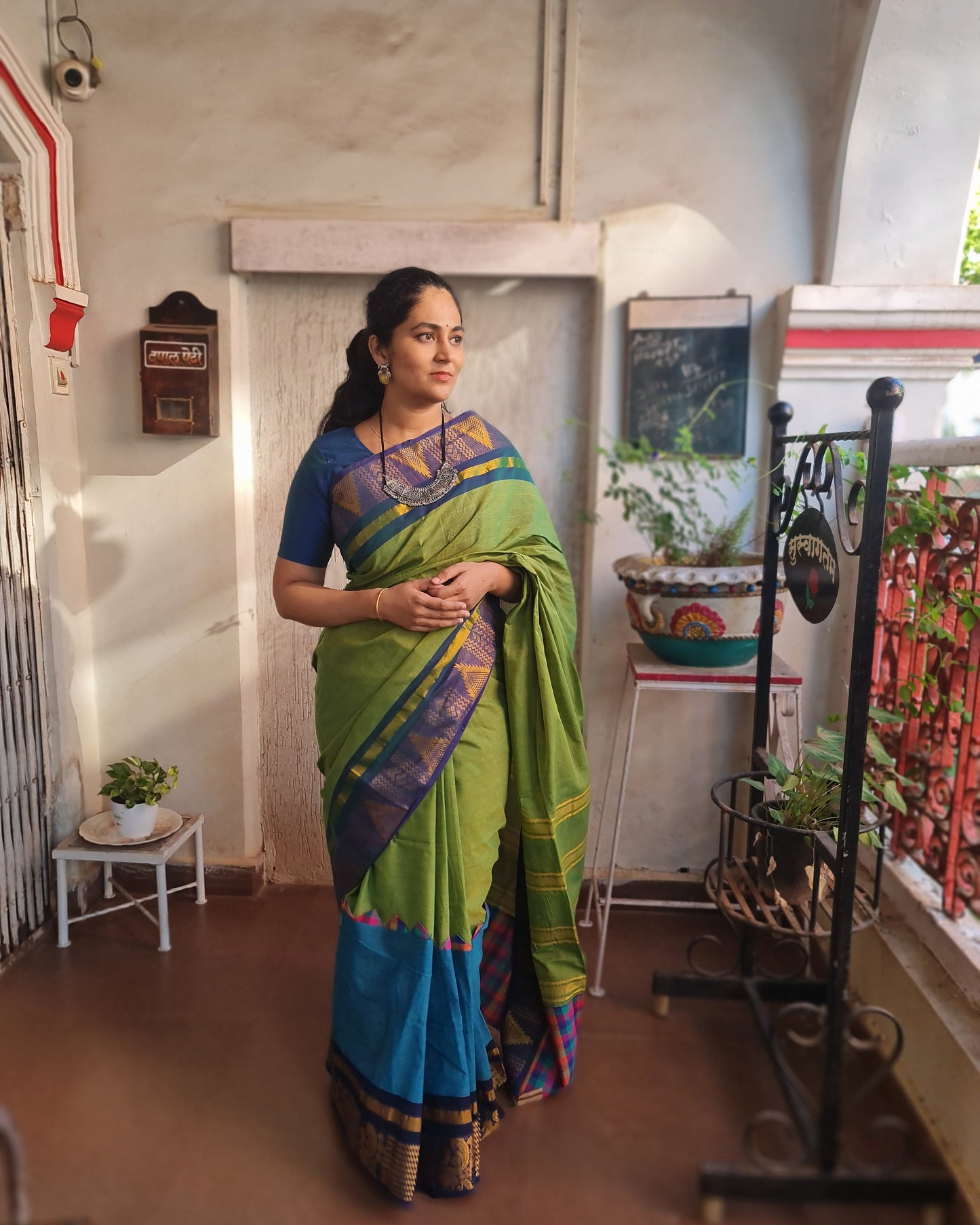 Green Maanto Concept Saree