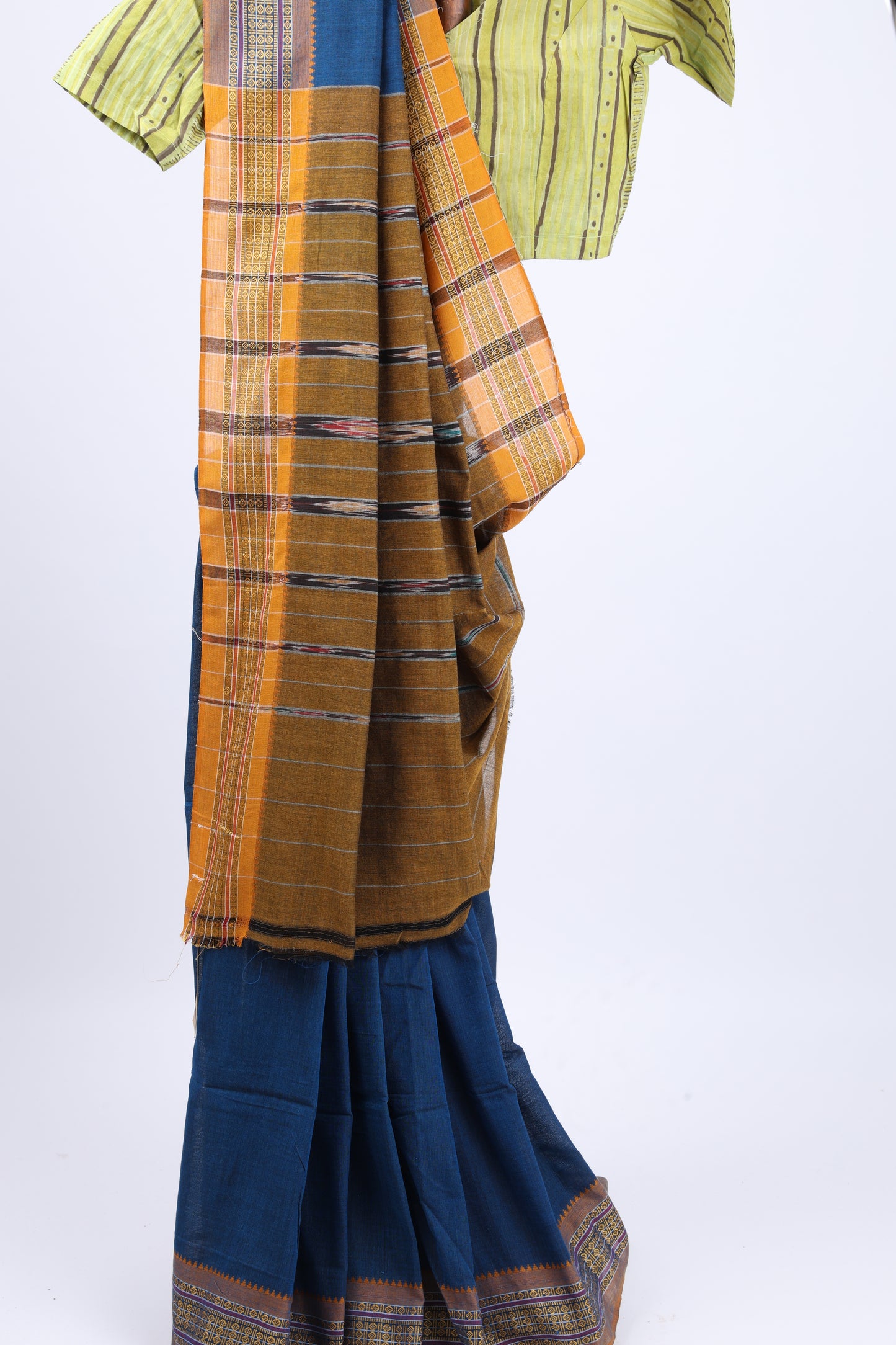Navy Blue Sambalpuri Ikkat saree