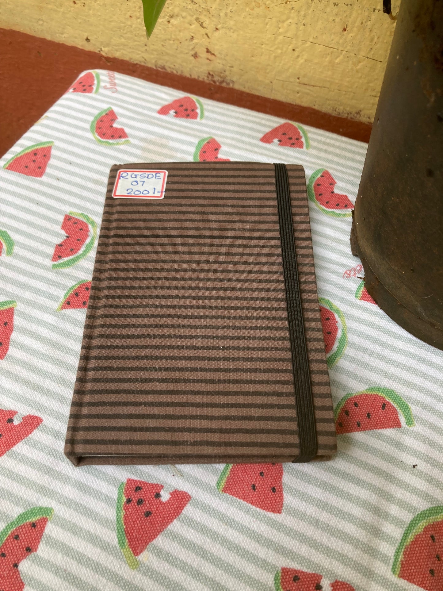 Bistre Fabric-Covered Diary