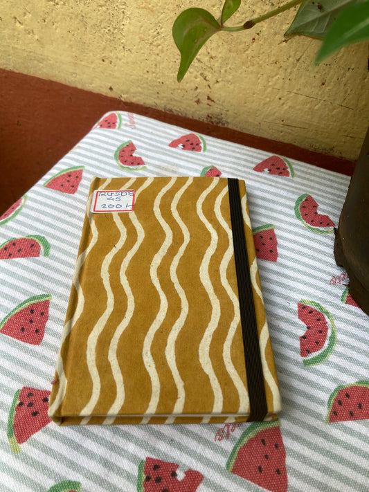 Amber Fabric-Covered Diary