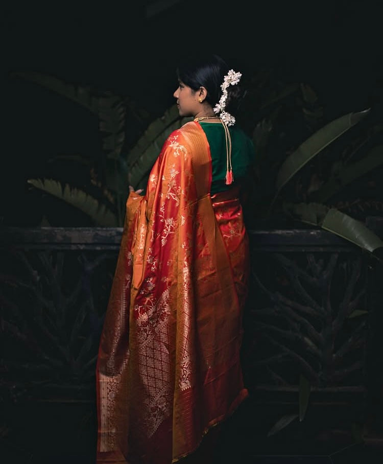 Fire Banarasi Sari