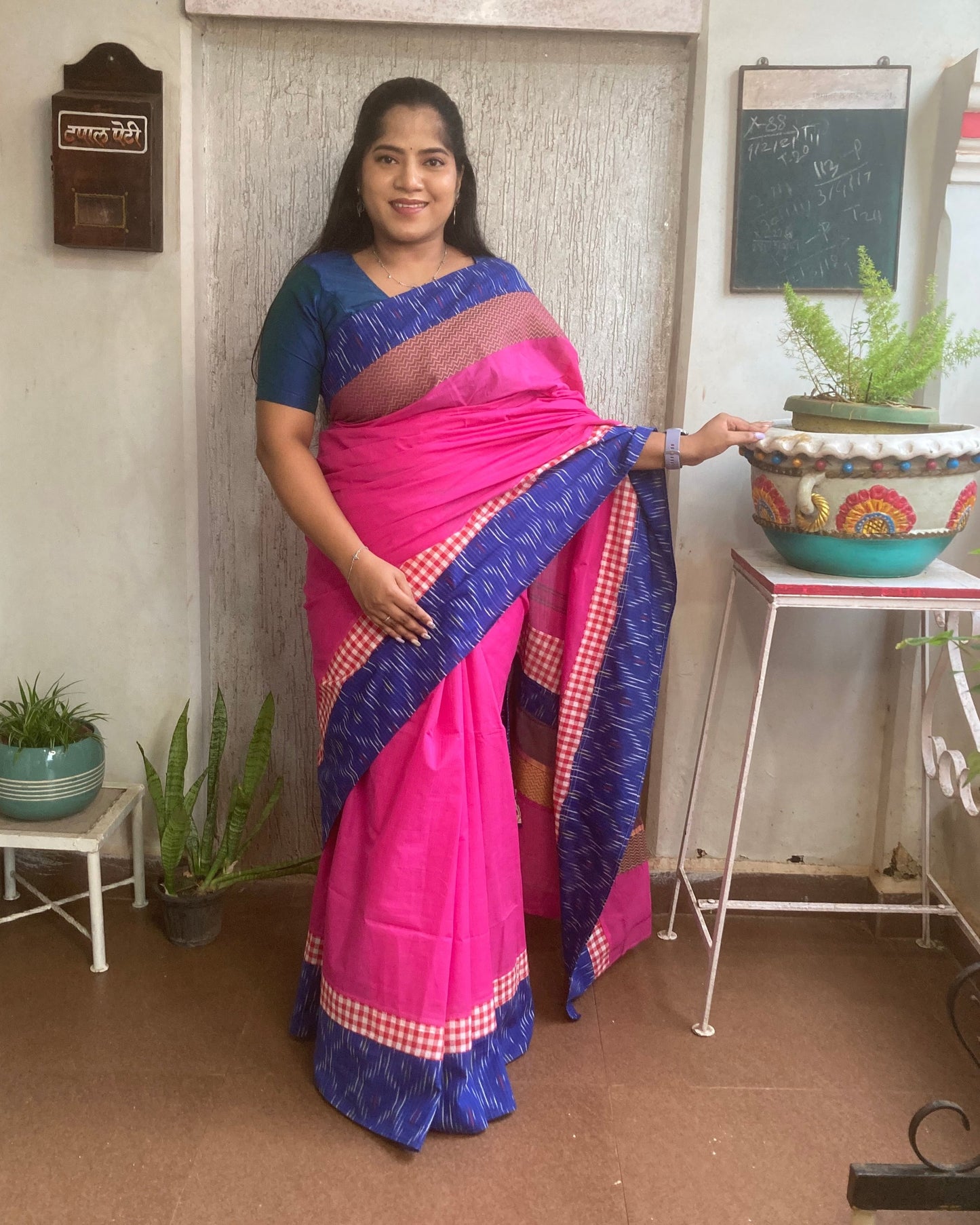Fuscia Pink Concept Saree