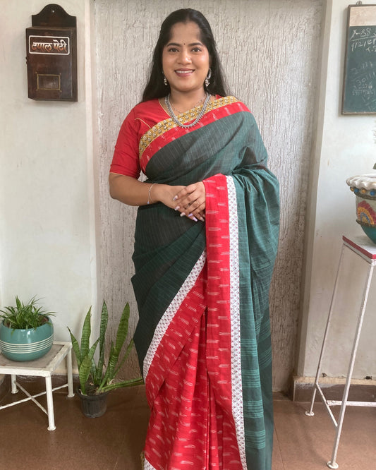 Dark Green Concept Saree