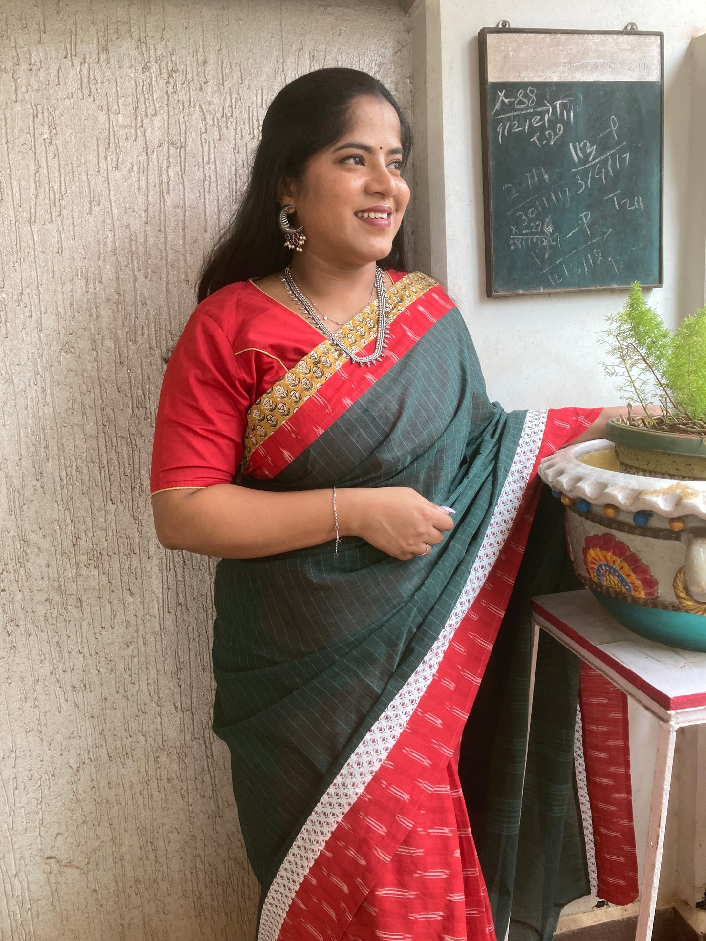 Dark Green Concept Saree