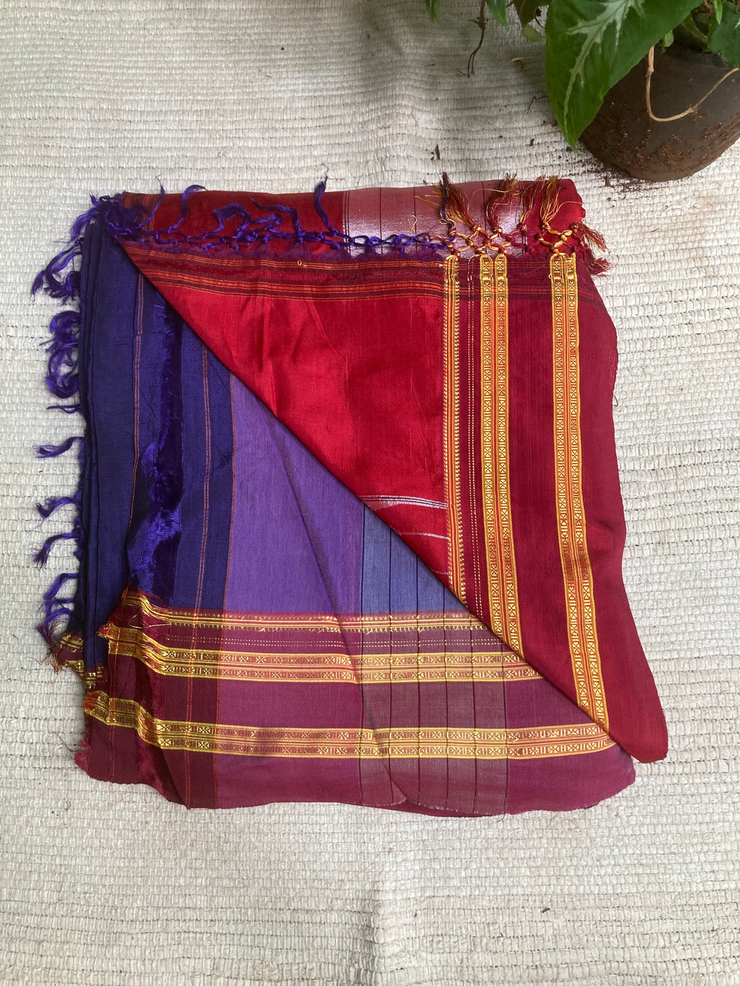 Deep Violet Ilkal Saree