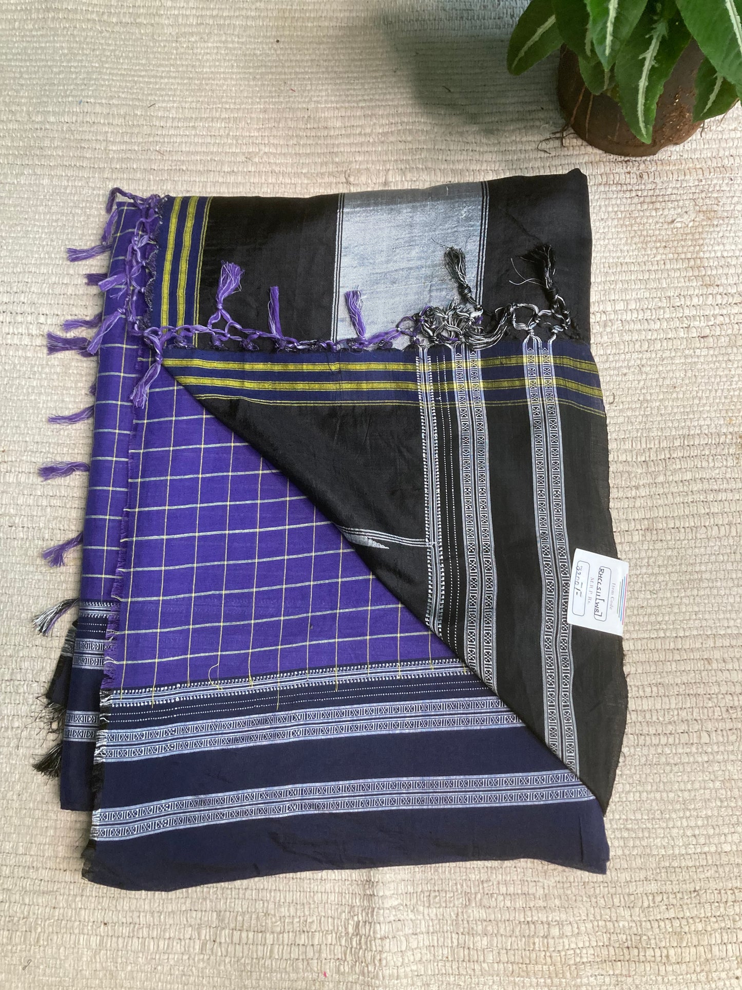Slate Violet Ilkal Saree