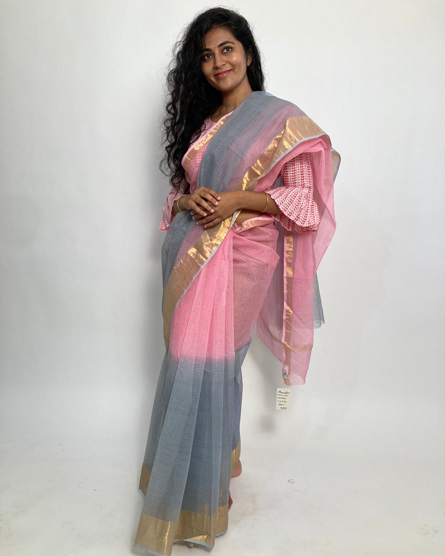 Coin Ombre-Dyed Kota Doria Saree