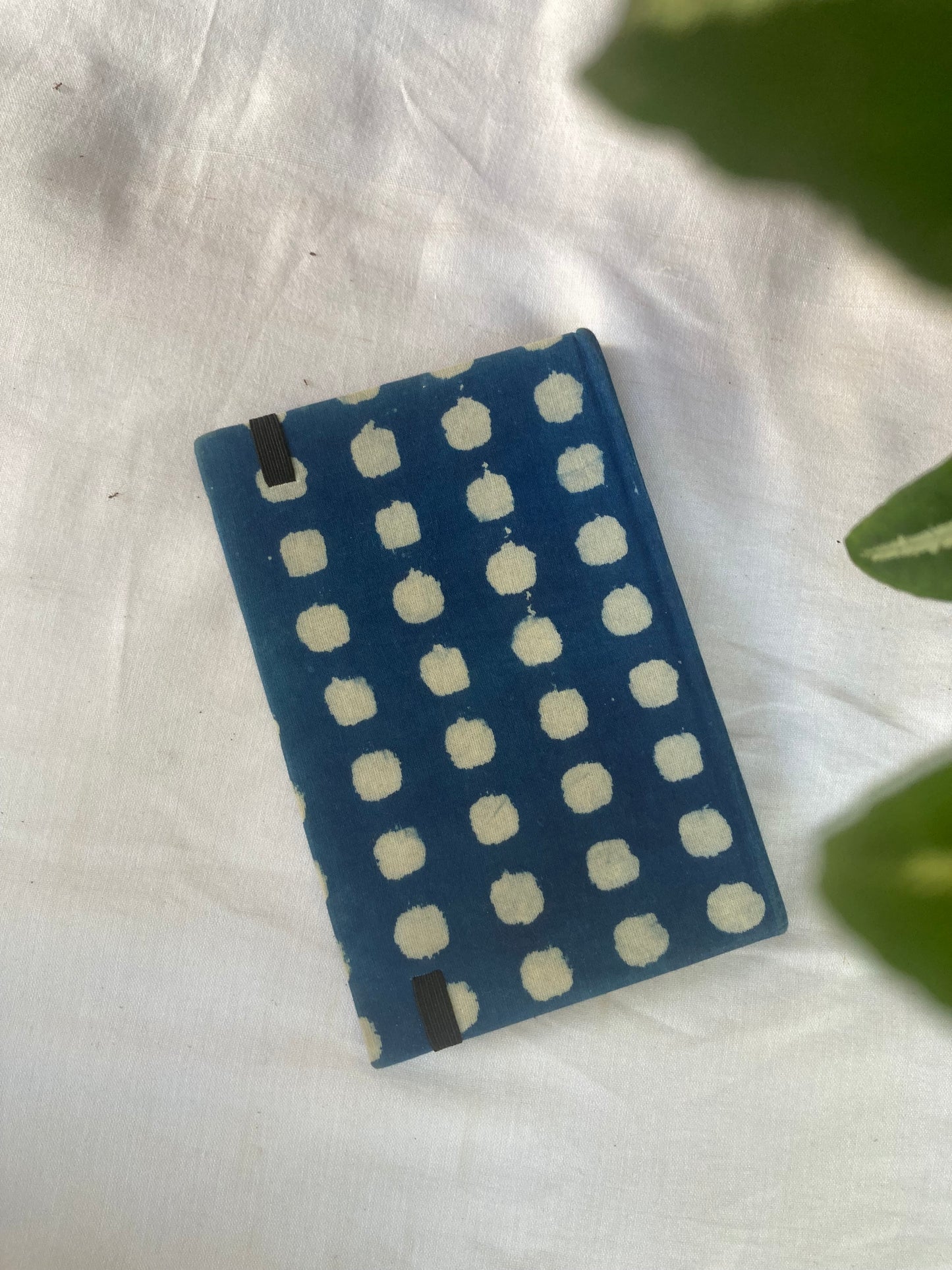Indigo Fabric Covered Diary